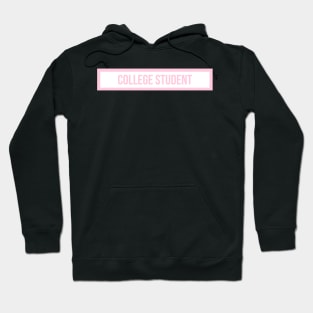 College Student Pink Hoodie